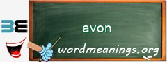 WordMeaning blackboard for avon